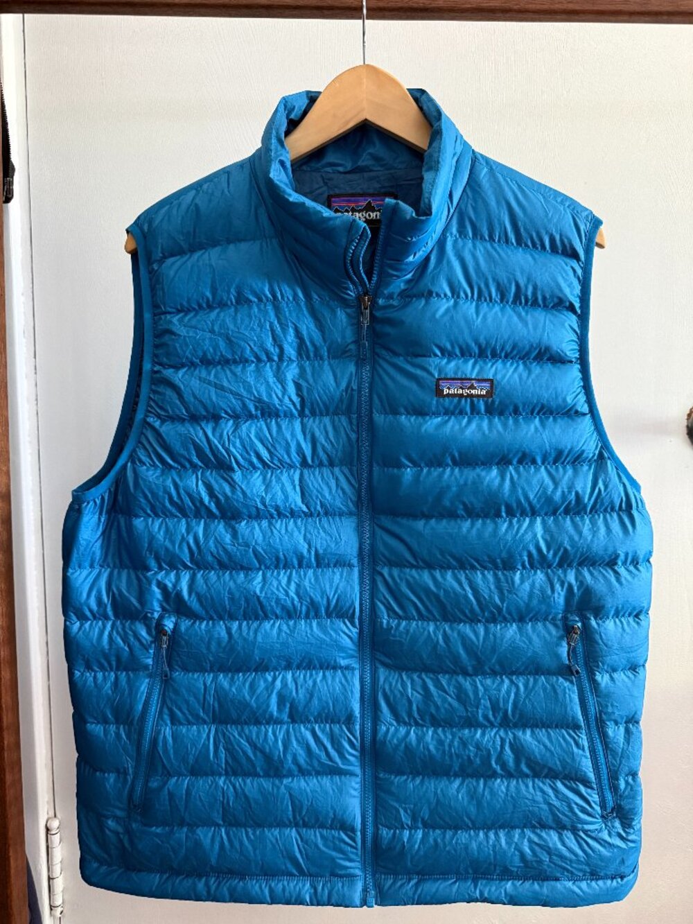 Patagonia Down Sweater Vest Men’s Large Blue 800 Fill Packable Puffer 84622